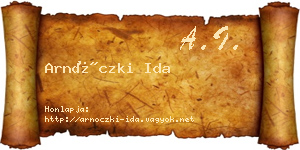 Arnóczki Ida névjegykártya